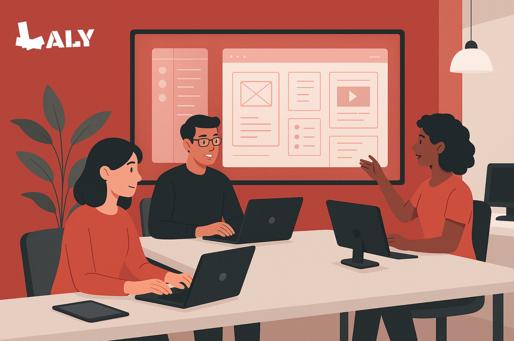 LALY.ID team collaborating in a modern office